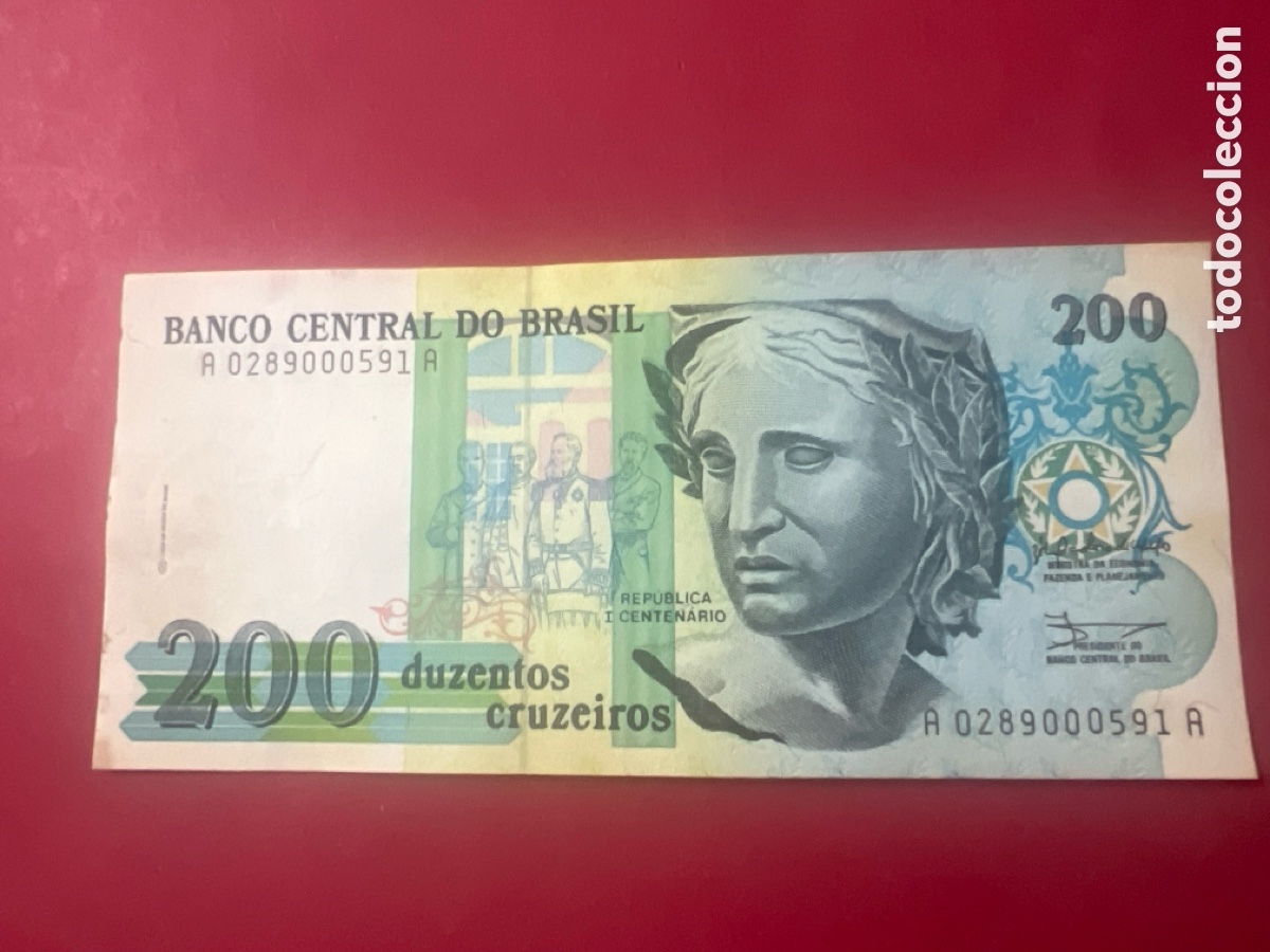 Billetes extranjeros: B259. BRASIL BILLETE DE 200 CRUZEIROS