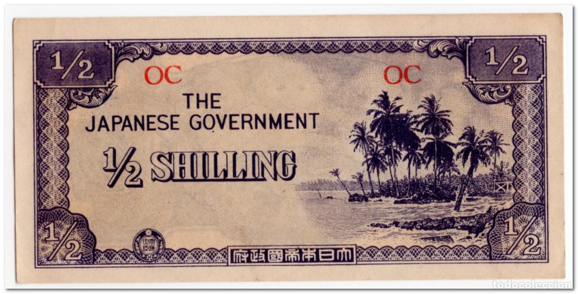 Billetes extranjeros: OCEANIA,JAPANESE OCCUPATION,1/2 SHILLING,1942,P.1,AU-UNC
