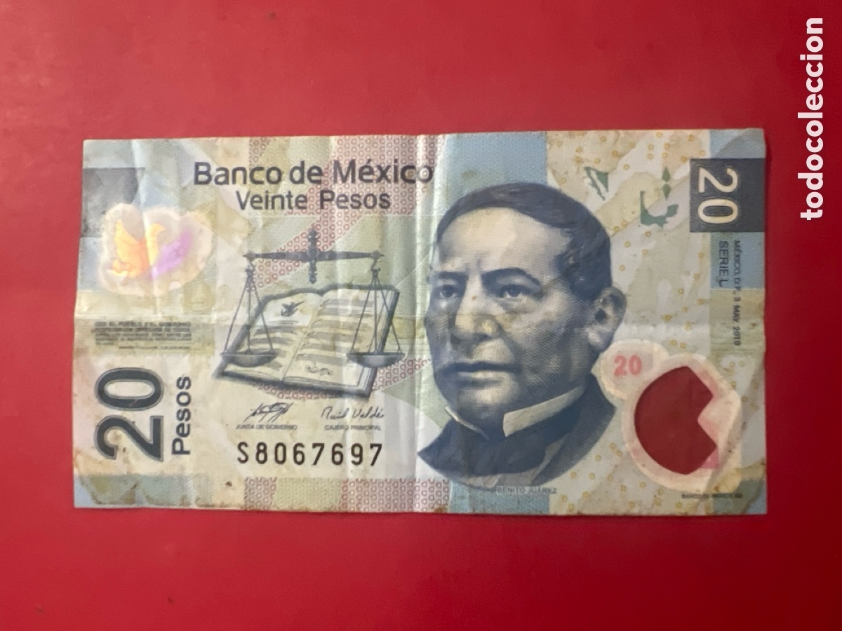 Billetes extranjeros: B263. BILLETE - M&eacute;xico. 20 pesos