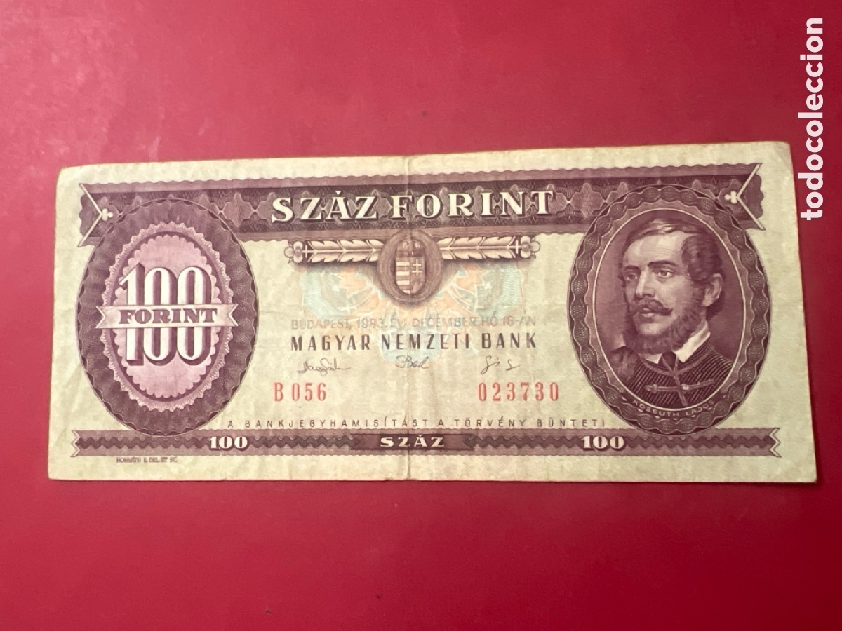 Billetes extranjeros: B266. BILLETE HUNGRIA. 100 forint