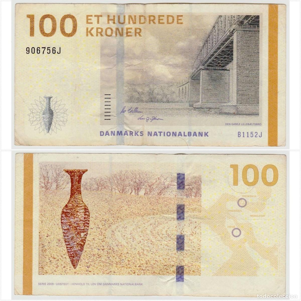 Billetes extranjeros: Dinamarca 100 Coronas 2009 n/s 906756J Circulado (el billete de la foto)