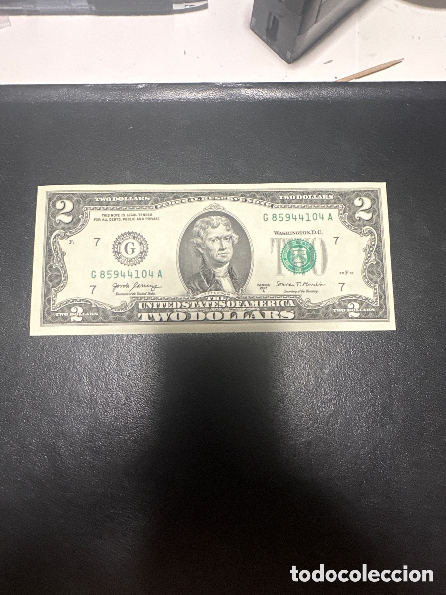 Billetes extranjeros: Billete de Estados Unidos de 2 dollars a&ntilde;o 2017-A, sin circular