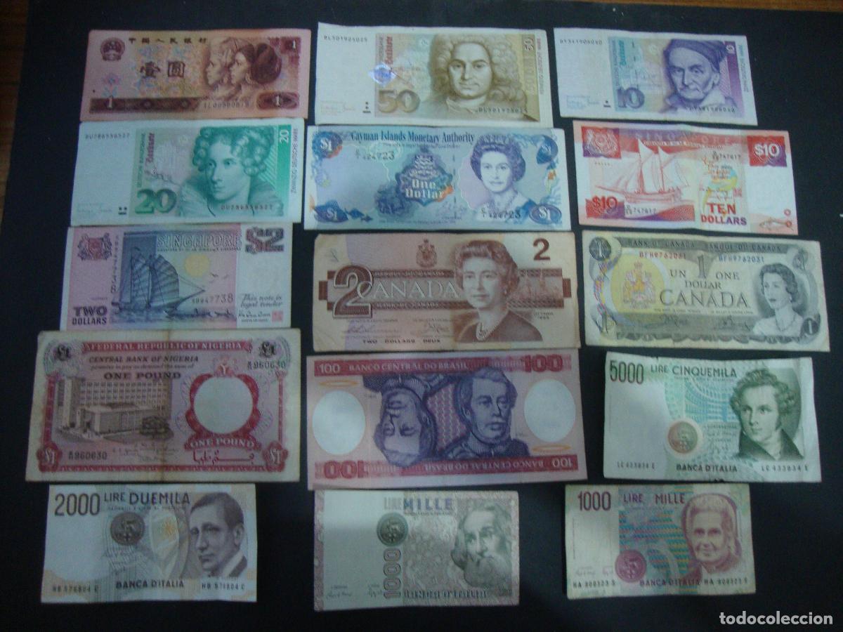 Billetes extranjeros: LOTE DE 15 BILLETES EXTRANJEROS