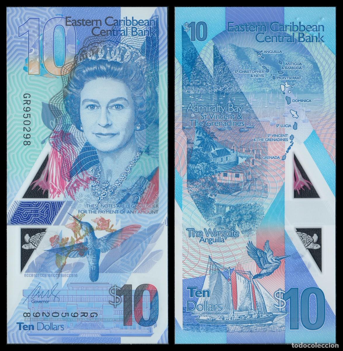 Notas Internacionais: East Caribbean States 10 Dollars 2019 Pick 57 SC
