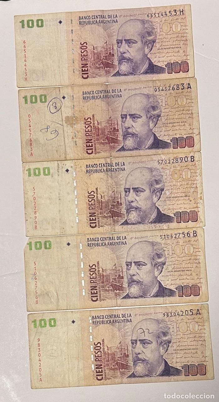 Notas Internacionais: CRBX3264 LOTE 5 BILLETES ARGENTINA DIFERENTES BC