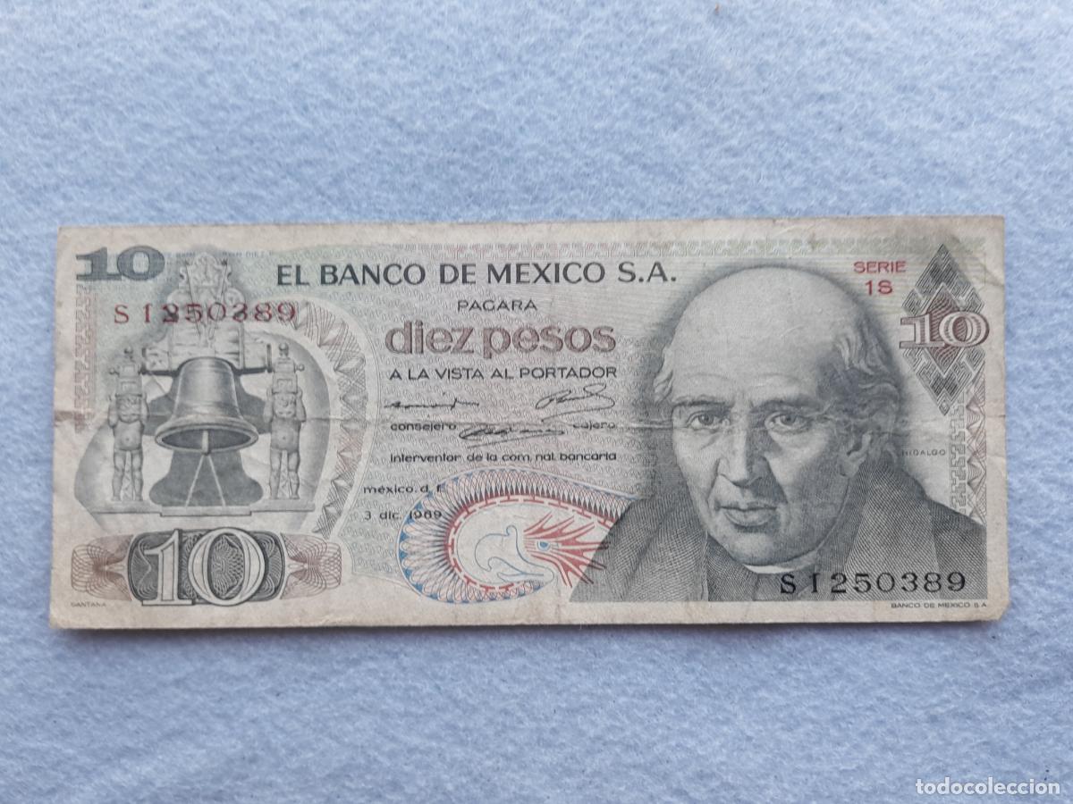 Billetes extranjeros: M&eacute;xico. 10 Pesos. 3 de Diciembre de 1959.