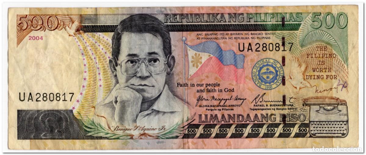 Billetes extranjeros: PHILIPPINES,500 PISO,2004,P.196a,FINE - Foto 1