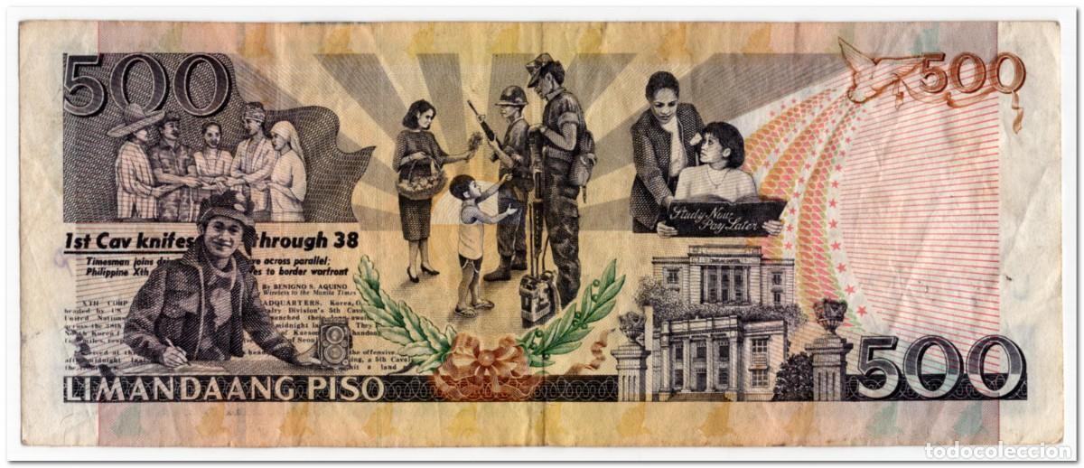 Billetes extranjeros: PHILIPPINES,500 PISO,2004,P.196a,FINE - Foto 2