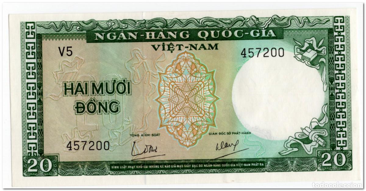 Billetes extranjeros: SOUTH VIET NAM,20 DONG,1964,P.16,AU