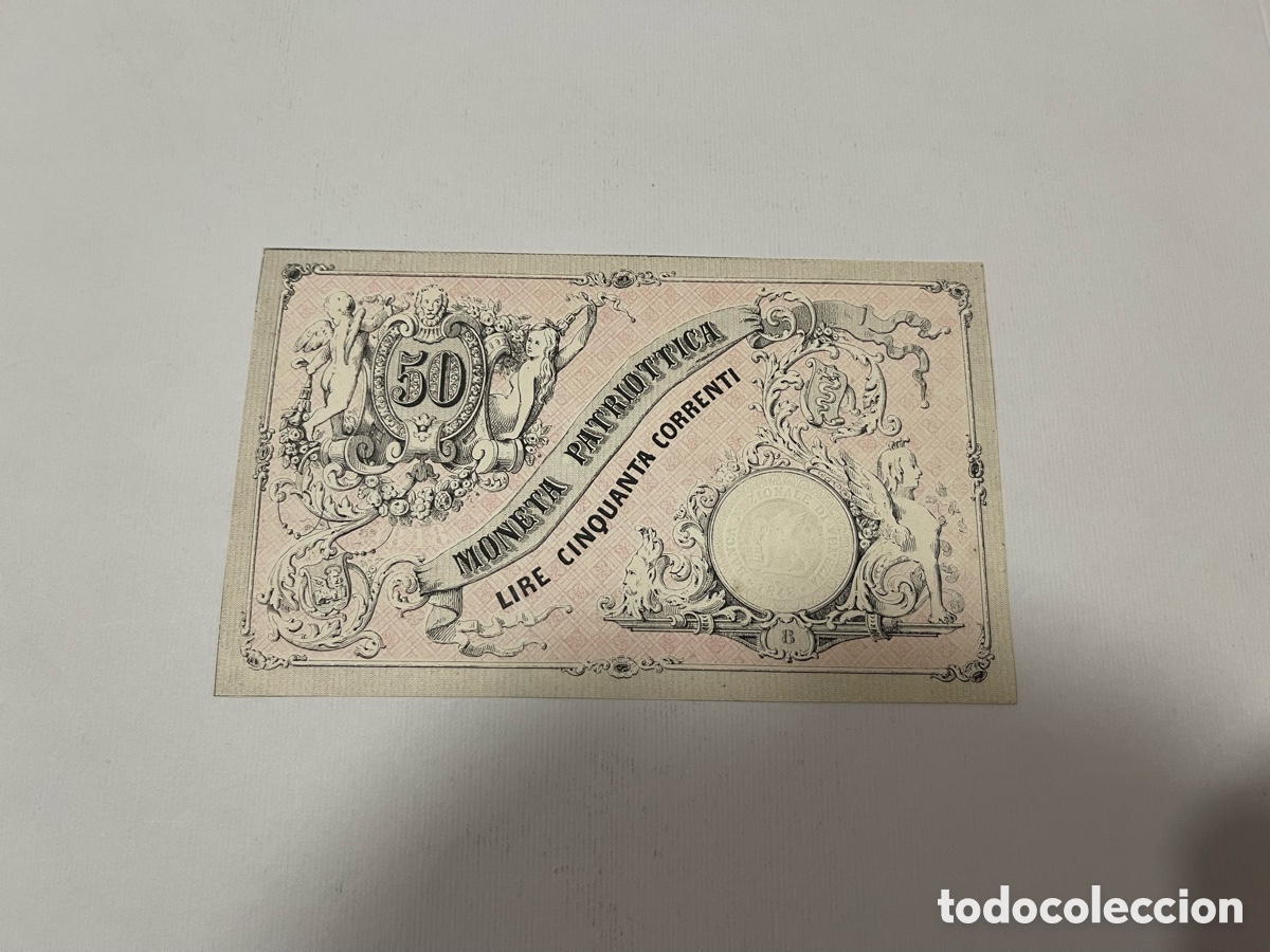 Billetes extranjeros: Billete 50 liras 1848 venezia moneta patriotica