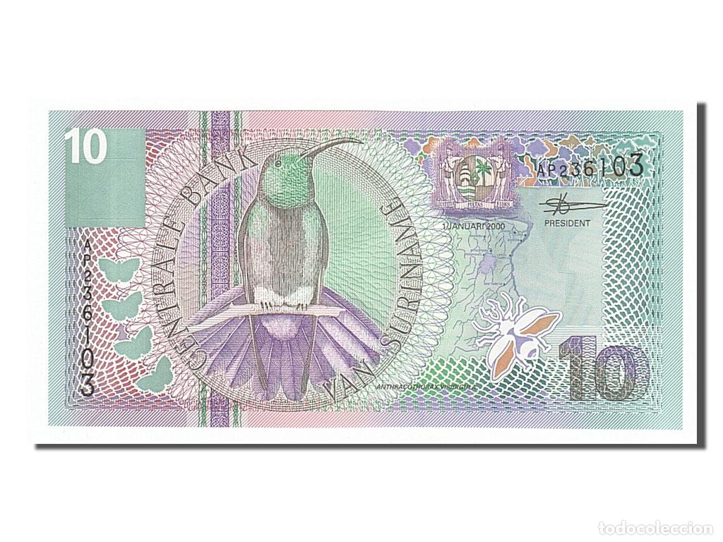 Billetes extranjeros: [#154668] Billete, 10 Gulden, 2000, Surinam, 2000-01-01, SC