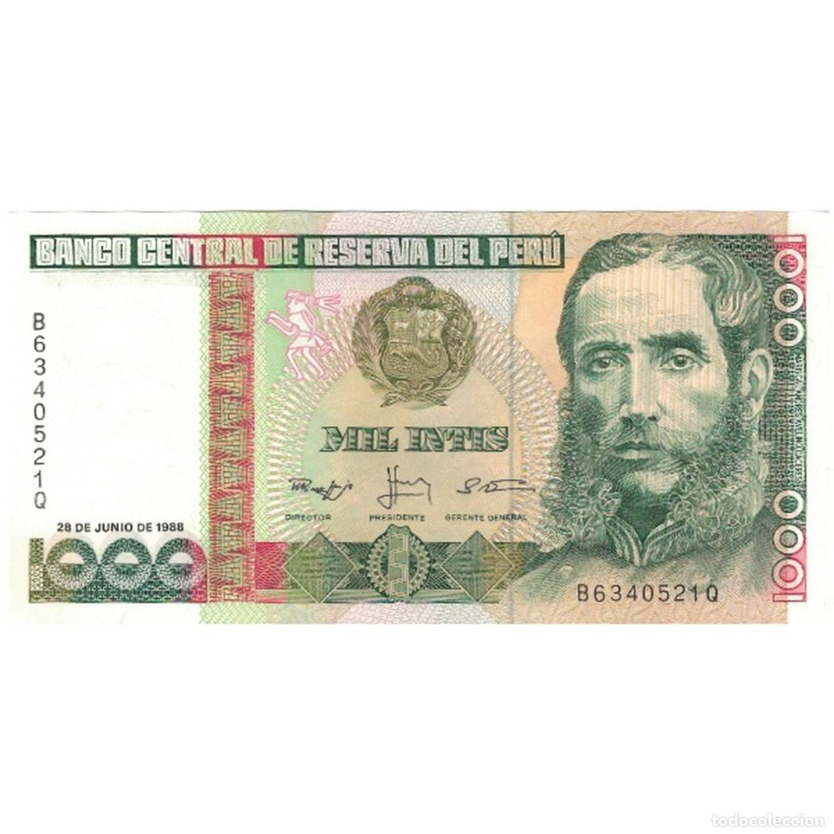 Billetes extranjeros: [#808953] Billete, 1000 Intis, Per&uacute;, 1988-06-28, KM:136b, UNC