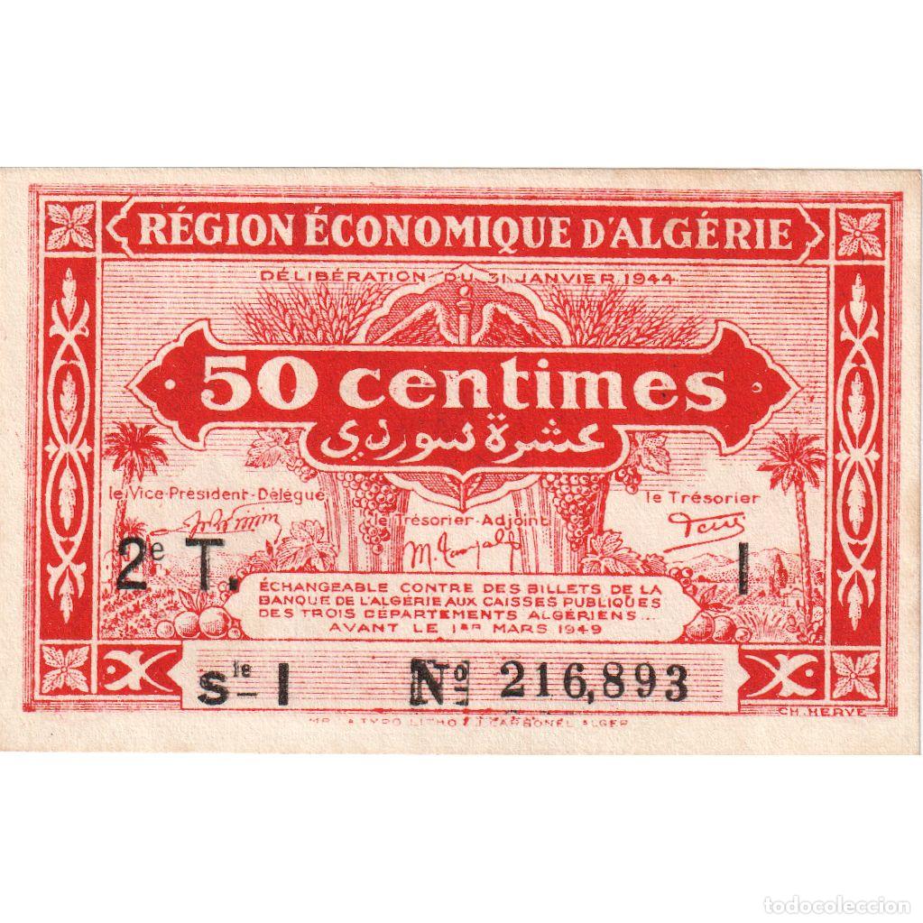 Billetes extranjeros: [#196751] Algeria, 50 Centimes, 1944-01-31, EBC
