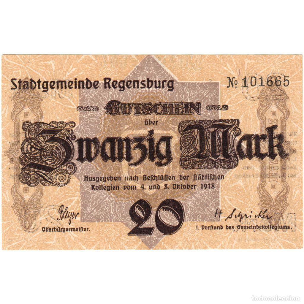 Billetes extranjeros: [#290426] Alemania, Regensburg, 20 Mark, 1919-02-01, SC