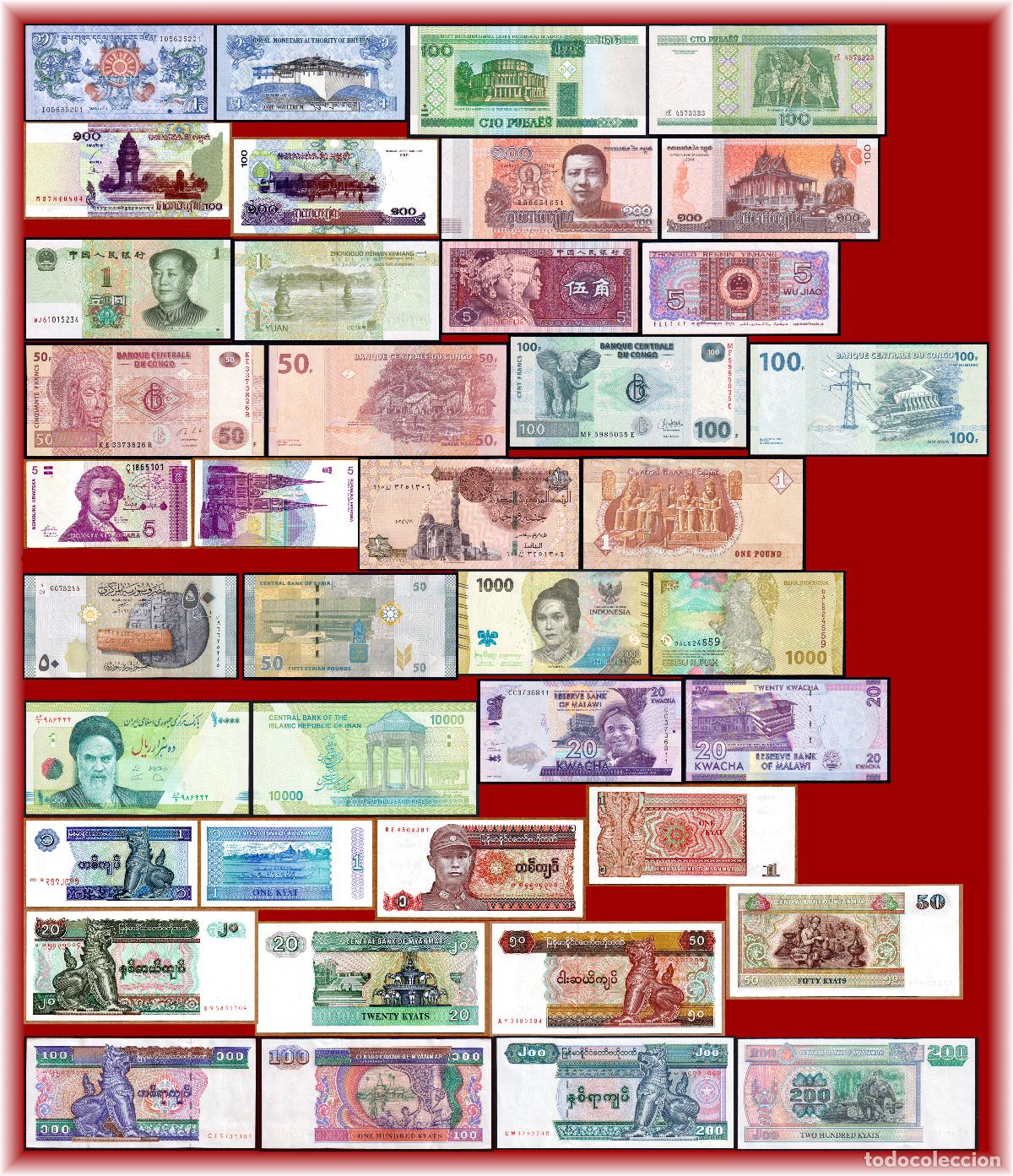 Billetes extranjeros: Lote de 40 billetes extranjeros. Nuevos. Sin circular.