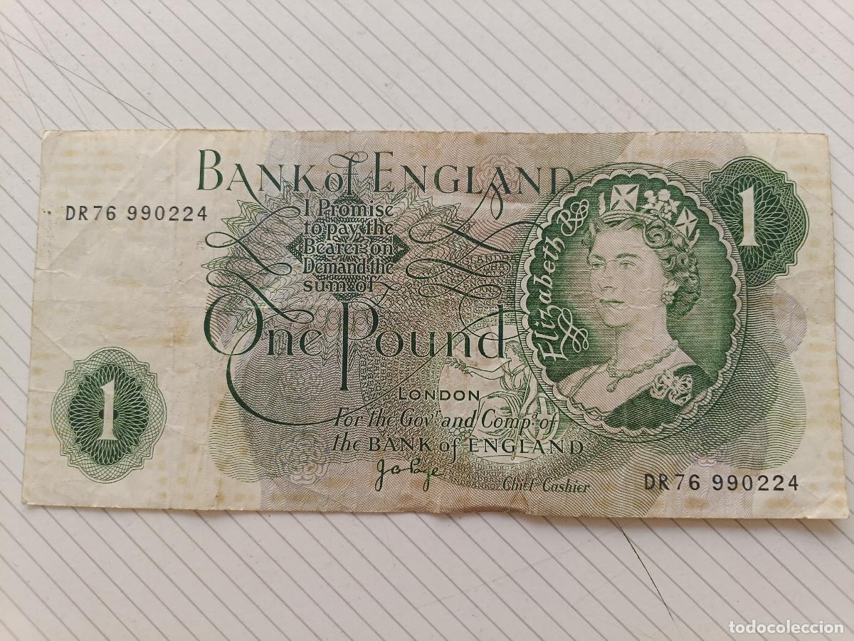 Billetes extranjeros: Reino Unido. 1 pound - Foto 1
