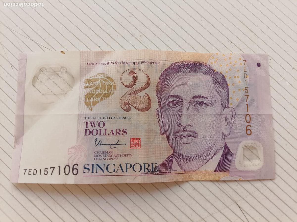 Billetes extranjeros: SINGAPORE/SINGAPUR 2 DOLLARS 2015 .POLIMERO