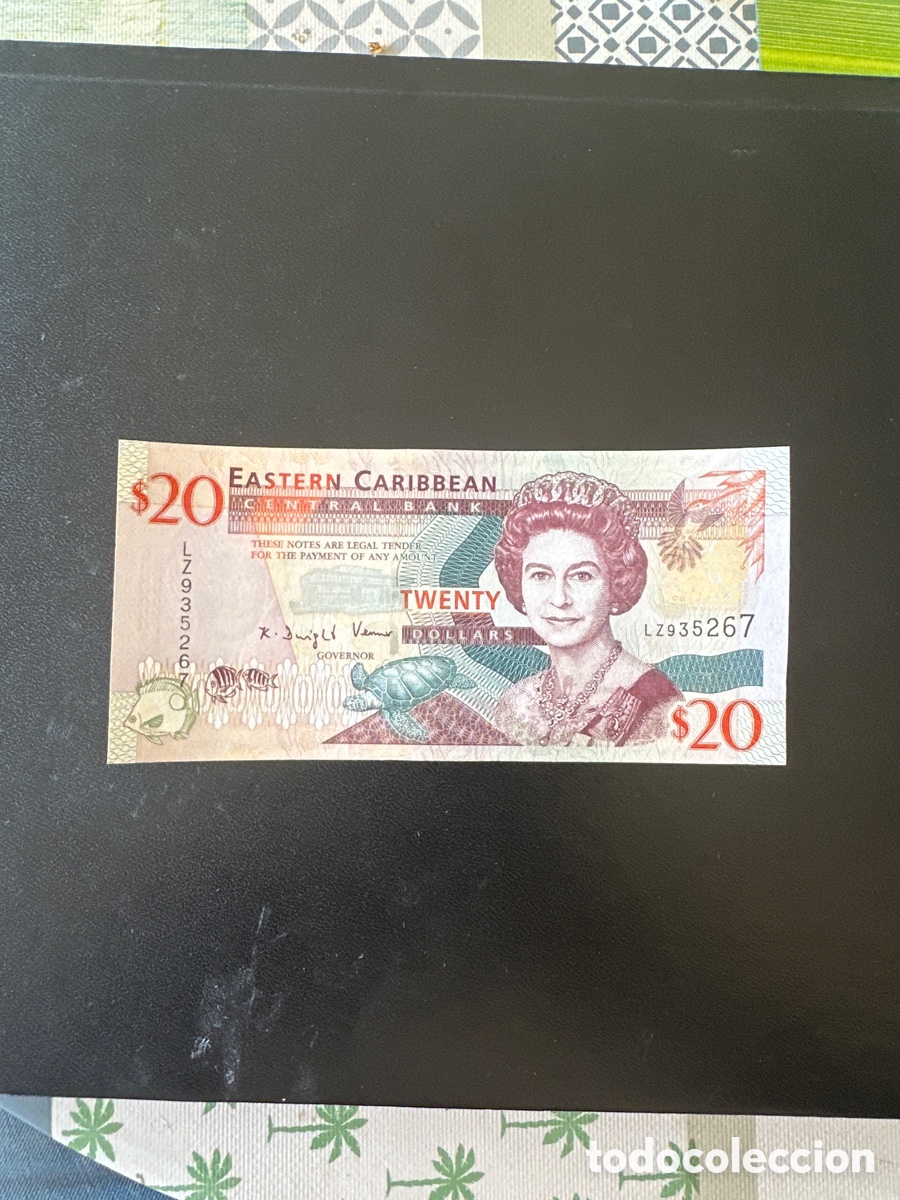 Billetes extranjeros: Billete Estados del Caribe 20 dollars a&ntilde;o 2015
