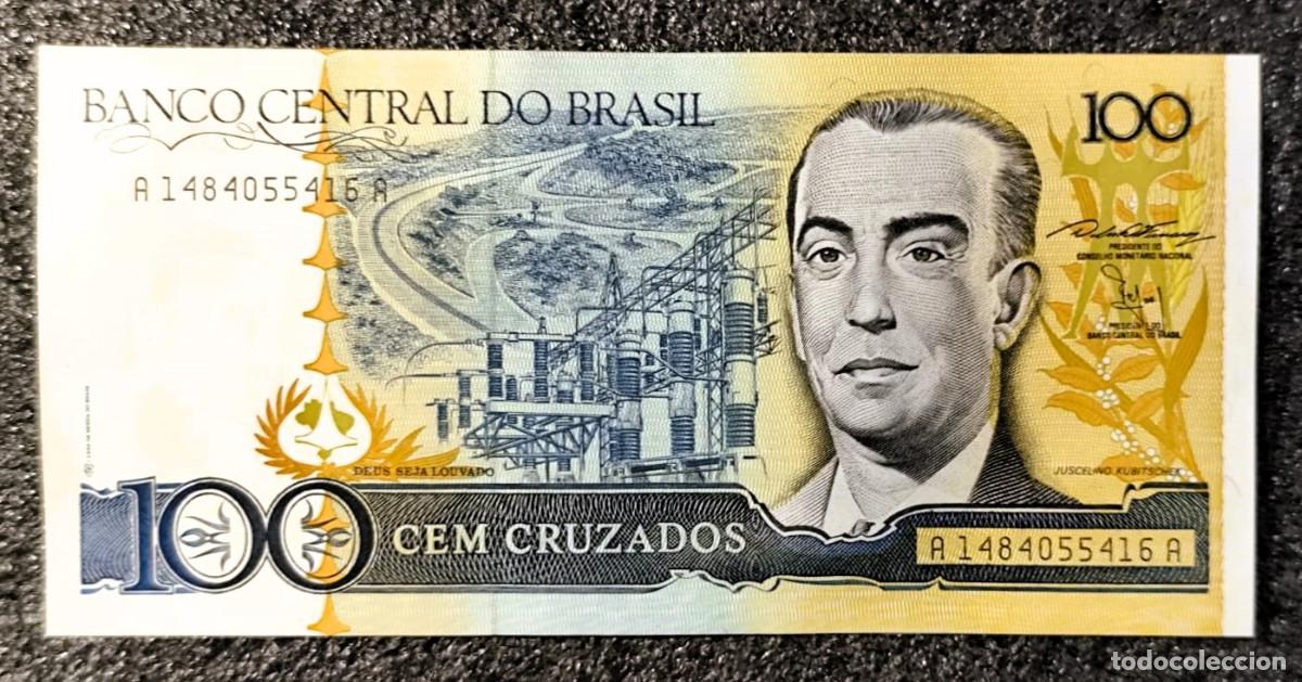 Billetes extranjeros: Brasil &ndash; 100 Cruzados 1987 &ndash; Sin Circular (UNC) &ndash; Lote 2499