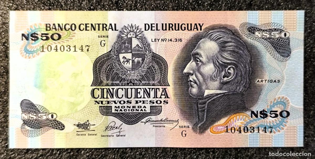 Billetes extranjeros: Uruguay &ndash; 50 Nuevos Pesos 1988 &ndash; Artigas &ndash; Sin Circular (UNC) &ndash; Lote 2503