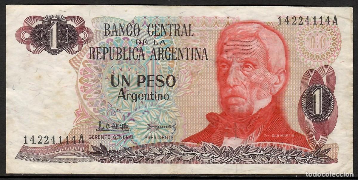 Billetes extranjeros: ARGENTINA - 1 PESO 1983 - CIRCULADO - PICK 311 - EL DA LAS FOTOS CON EL N&Uacute;MERO