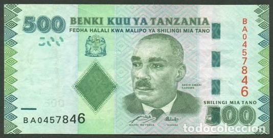 Billetes extranjeros: TANZANIA. 500 shillings (2010).