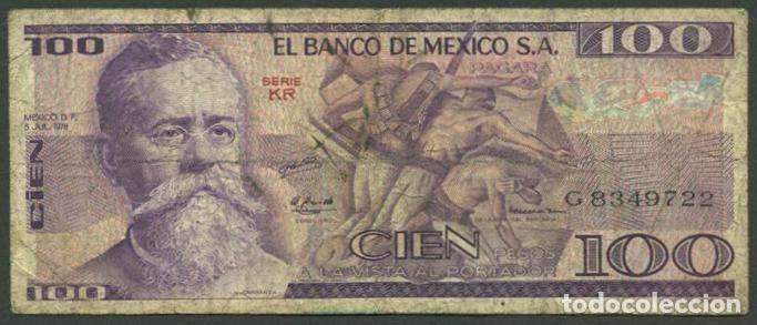 Billetes extranjeros: MEXICO. 100 pesos 5.7. 1978