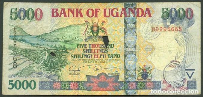 Billetes extranjeros: UGANDA. 50000 shillings 2008