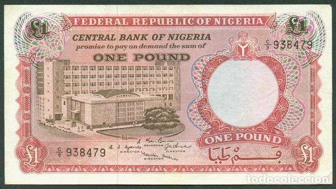 Billetes extranjeros: NIGERIA. 1 pound (1967). Pick 8.