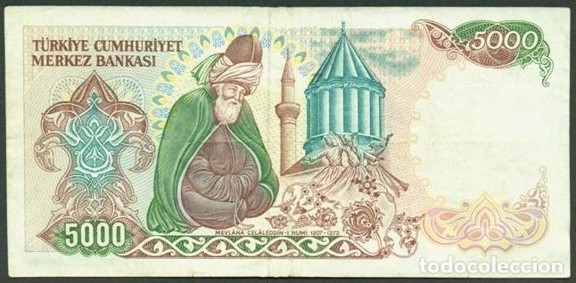 Billetes extranjeros: TURQUIA. 5000 lira L.1970 (1985). Pick 197. Serie E.