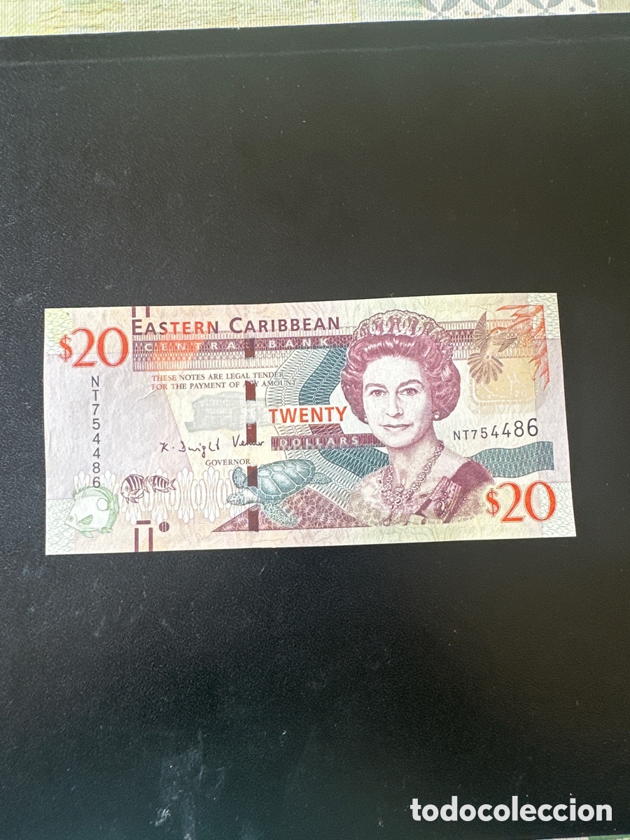 Billetes extranjeros: Billete de Estados del Caribe de 20 dollars