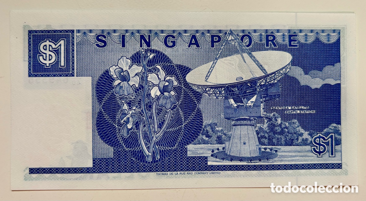 Billetes extranjeros: Billete SINGAPUR 1 D&oacute;lar (1987) SC - Foto 2