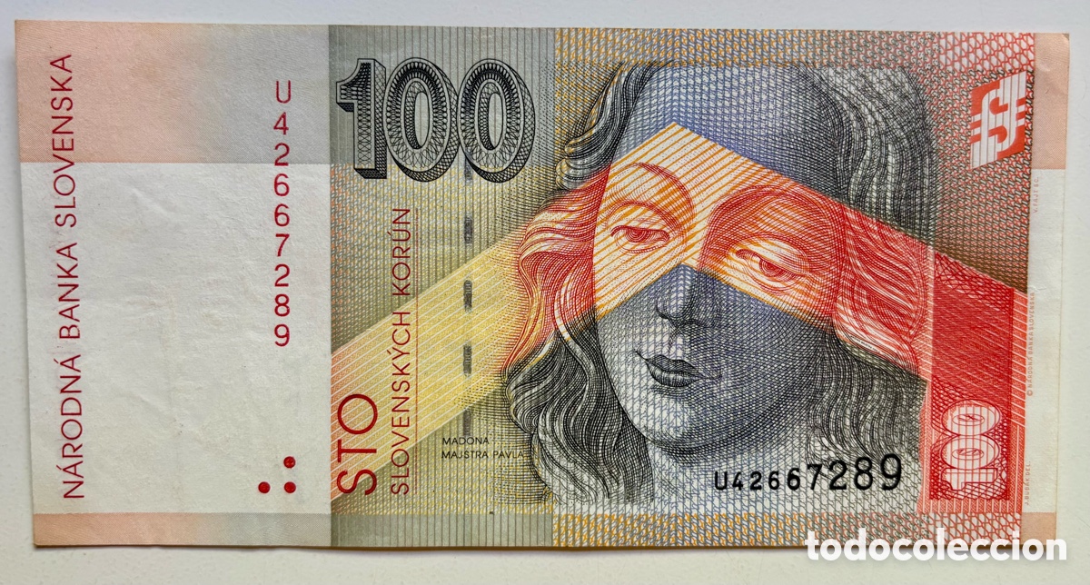 Billetes extranjeros: Billete ESLOVAQUIA 100 Coronas 2001. Korun