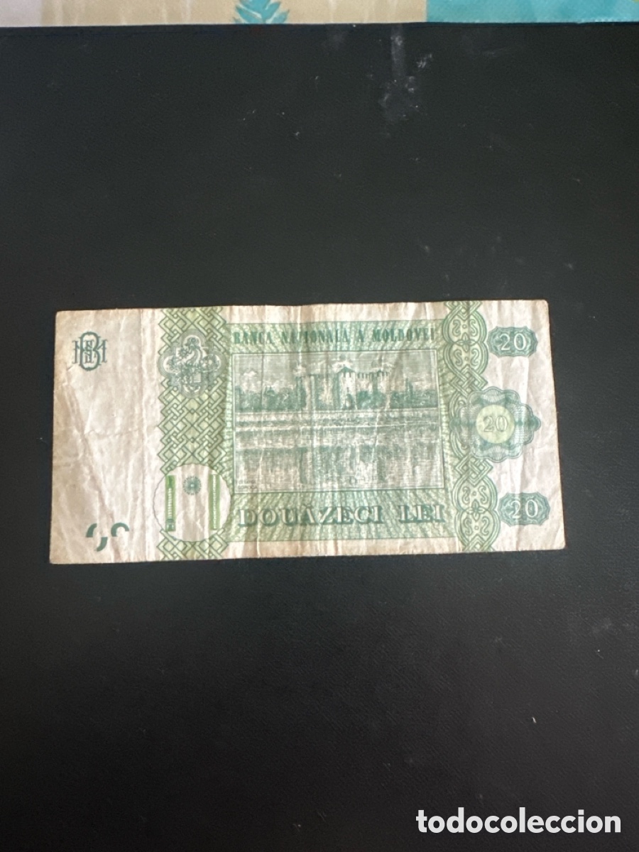 Billetes extranjeros: Billete de Moldavia de 20 le&iacute; a&ntilde;o 2015 - Foto 2