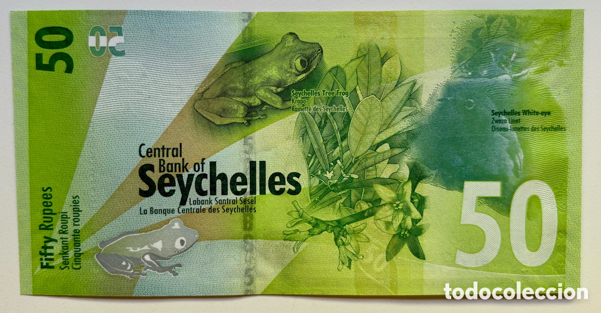 Billetes extranjeros: Billete SEYCHELLES 50 Rupias 2016 SC Pick 49 - Foto 2