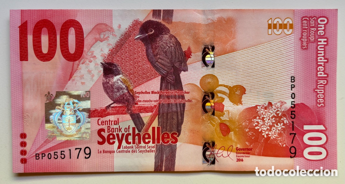 Billetes extranjeros: Billete SEYCHELLES 100 Rupias 2016 SC. Pick 50