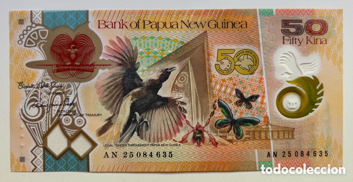 Billetes extranjeros: Billete NUEVA PAP&Uacute;A GUINEA 50 Kina (2025) SC. Polimero Conmemorativo Pick 58