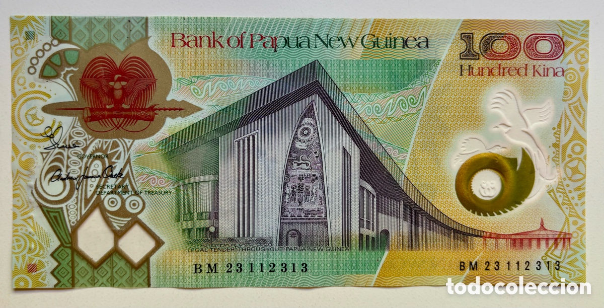 Billetes extranjeros: Billete PAP&Uacute;A NUEVA GUINEA 100 Kina (2023) Polimero. Pick 55b