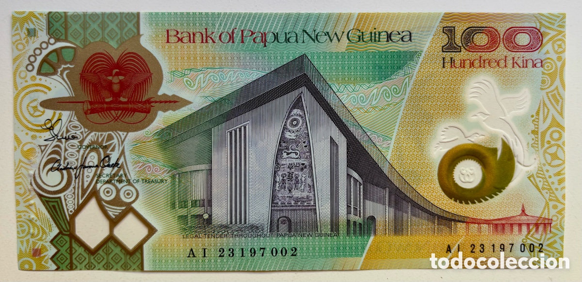 Billetes extranjeros: Billete PAP&Uacute;A NUEVA GUINEA 100 Kina (2023) SC Polimero Pick 55b