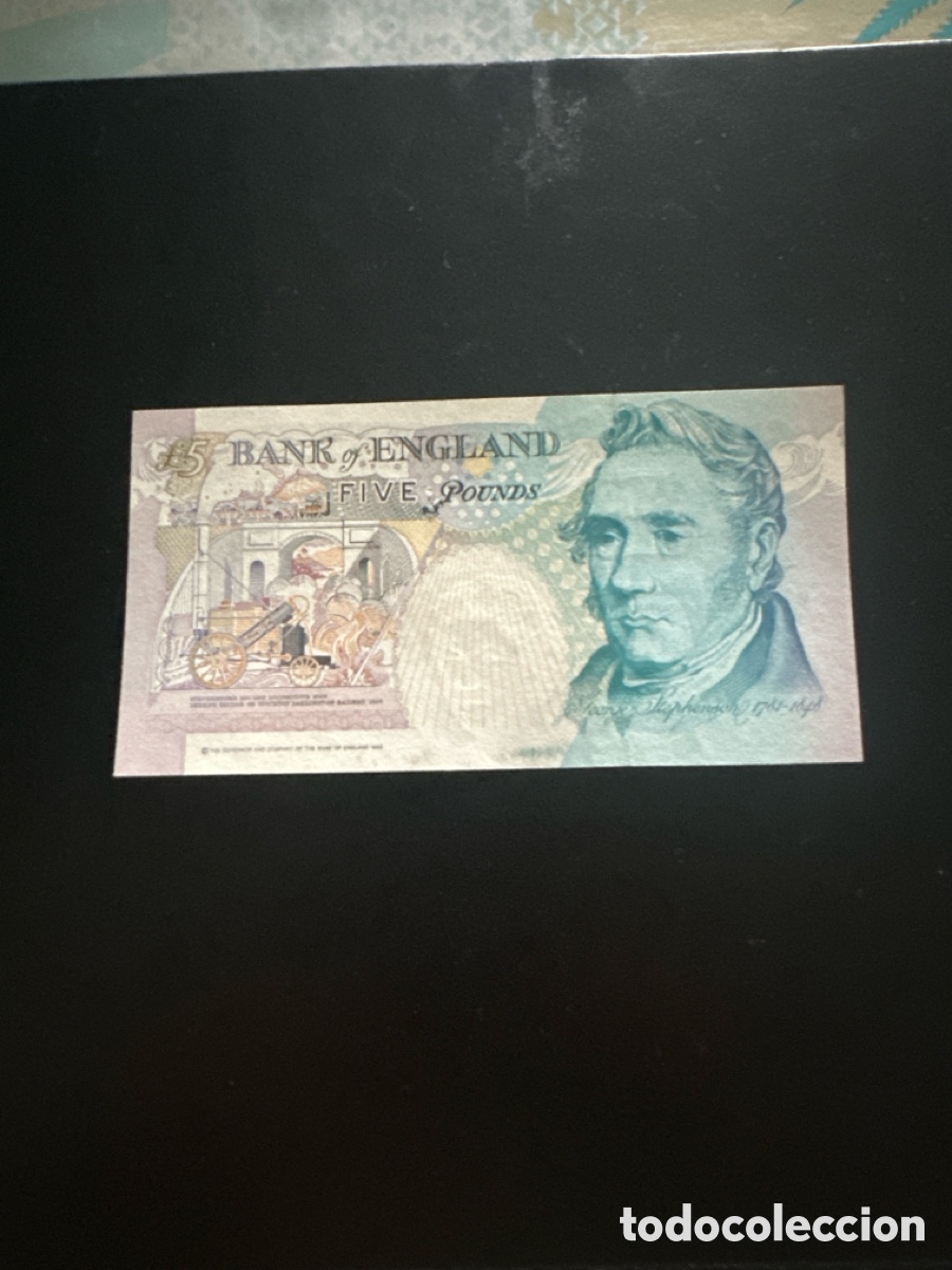 Billetes extranjeros: Billete de Inglaterra de 5 libras a&ntilde;o 1990 - Foto 2