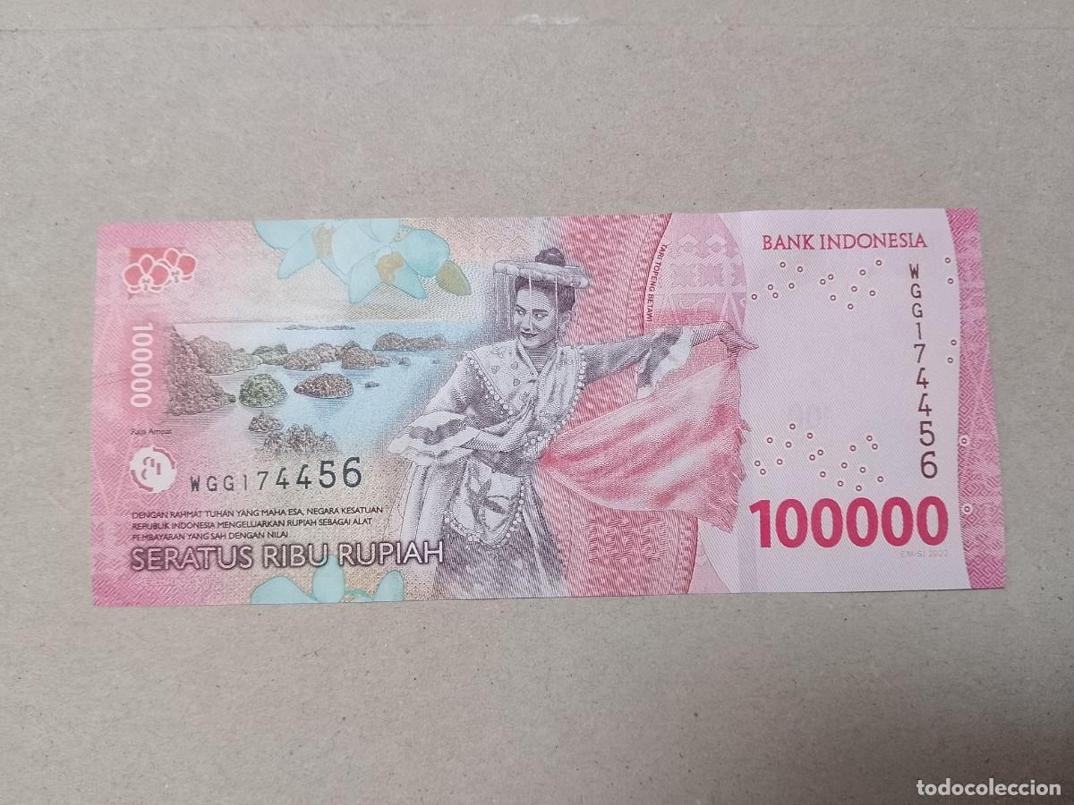 Billetes extranjeros: Billete Indonesia, 100000 Rupiah, a&ntilde;o 2022, UNC