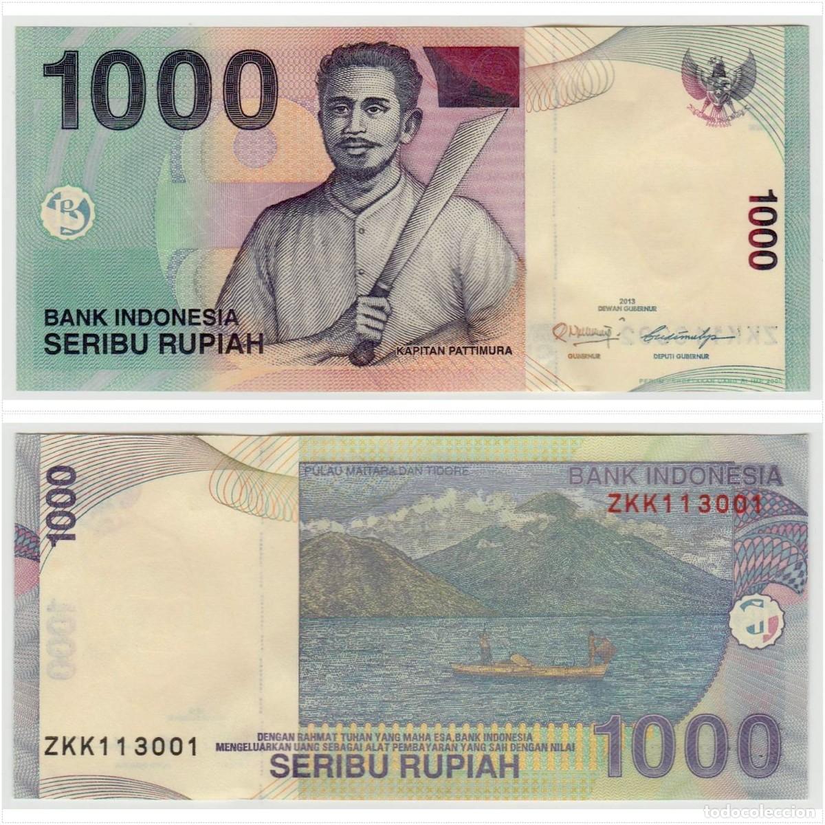 Billetes extranjeros: Indonesia Set 3 pcs 1000 2000 5000 Rupias 2001-2016 Sin Circular - Foto 2
