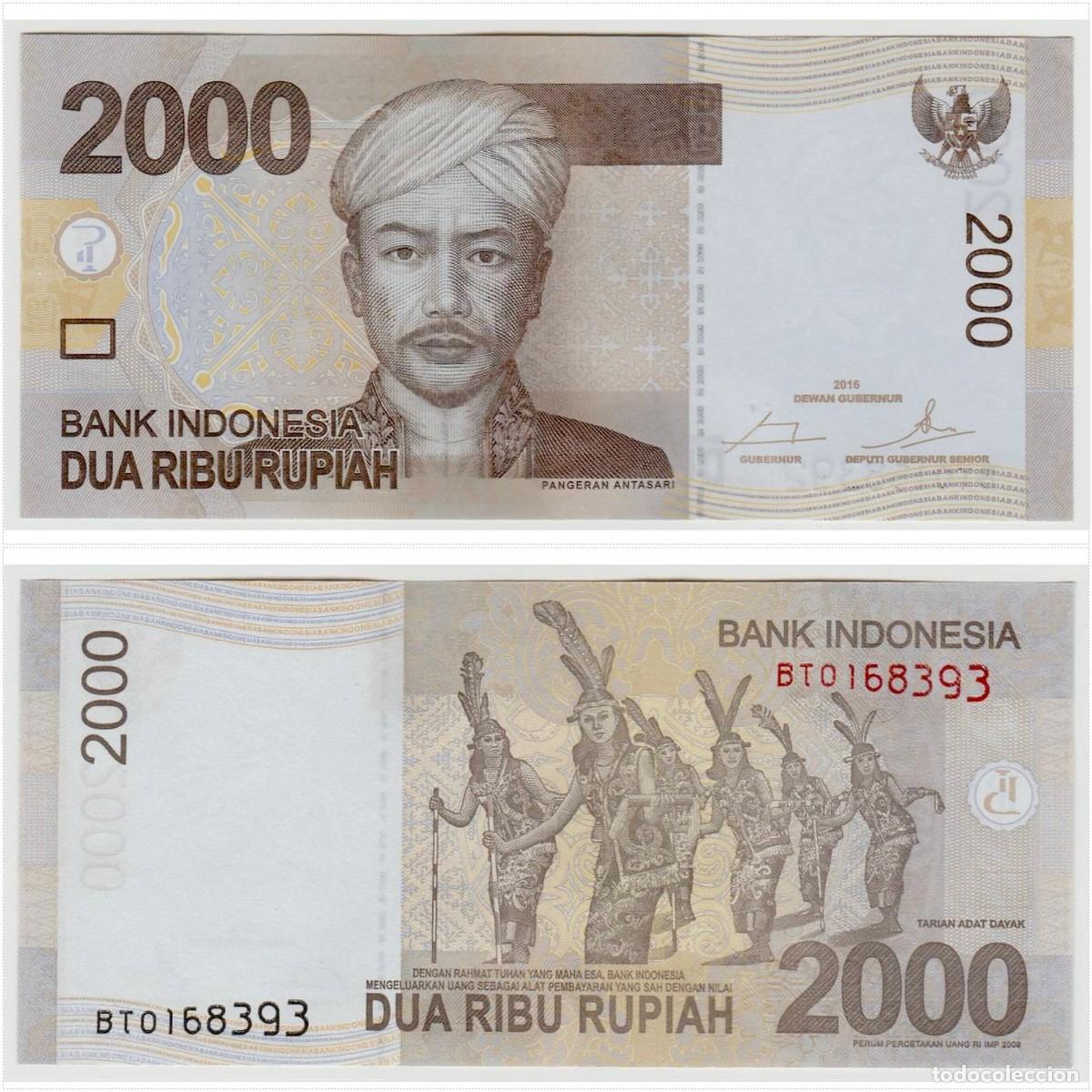Billetes extranjeros: Indonesia Set 3 pcs 1000 2000 5000 Rupias 2001-2016 Sin Circular - Foto 3