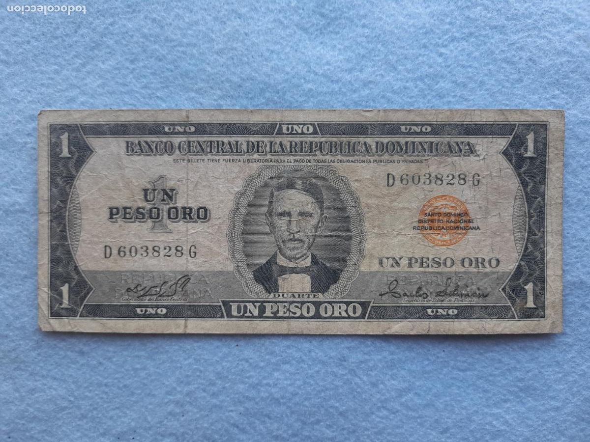 Billetes extranjeros: Rep&uacute;blica Dominicana. 1 Peso. A&ntilde;o 1987.