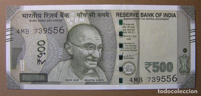 Billetes extranjeros: INDIA - 500 RUPIAS 2024 (SC) - LETRA B