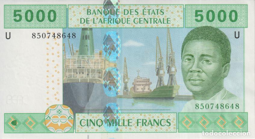Billetes extranjeros: Estados de Africa Central (EAC) 5000 Francos Pick 209 U SC/UNC