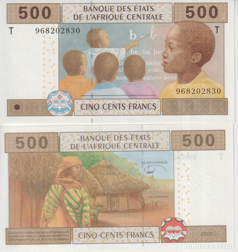 Billetes extranjeros: Estados de Africa Central (EAC) 500 Francos Pick 106 T (d) SC/UNC