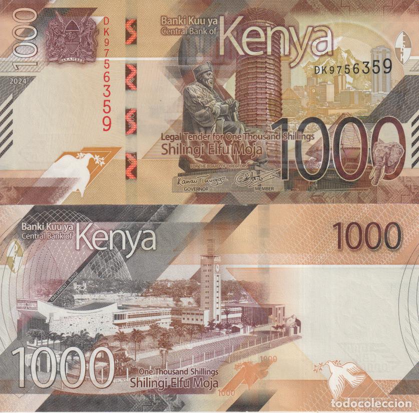 Billetes extranjeros: Kenia 1000 shilings del 2014 Pick W 56 SC/UNC - Foto 1