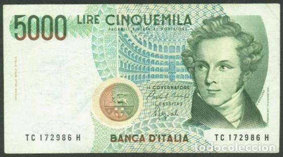 Billetes extranjeros: ITALIA. 5000 lire 4.1. 1985. Pick 111b. Firmas: Ciampi - Speziali