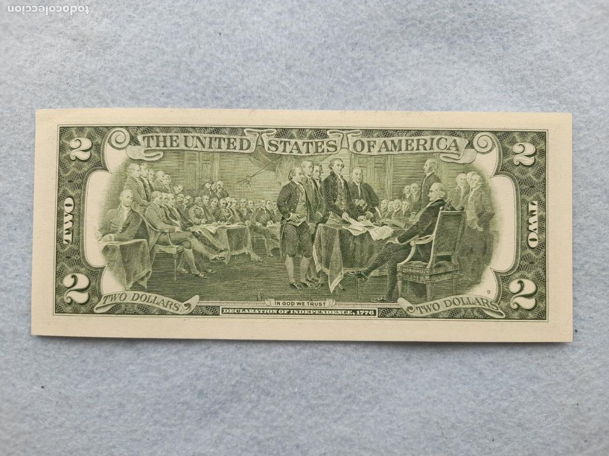 Billetes extranjeros: USA. 2 D&oacute;lares. A&ntilde;o 2009. Sin Circular. - Foto 3